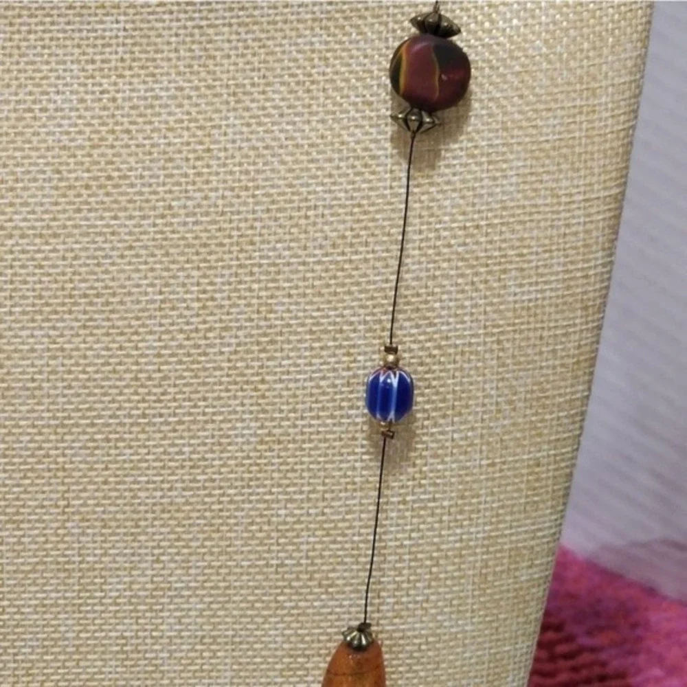 TRESKA beaded long illusion necklace‎ new